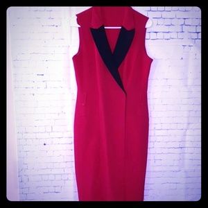 A red blazer dress.